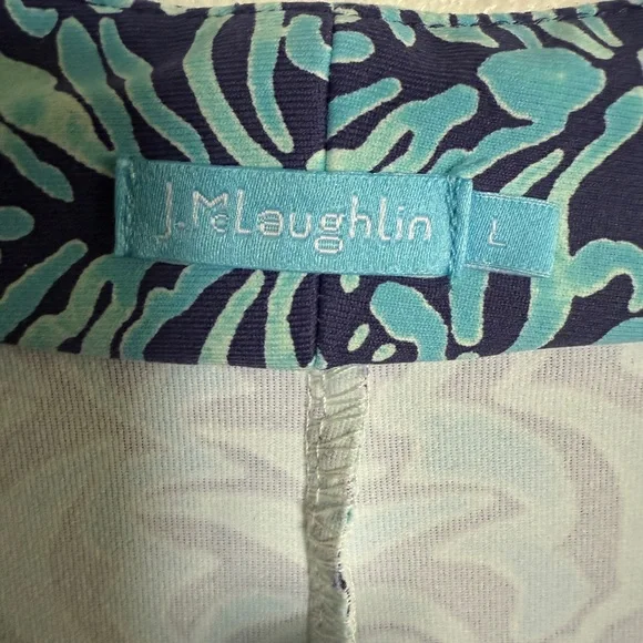 J. McLaughlin Ivana Catalina Cloth V Neck 3/4 Length Dress Size Large - Picture 3 of 7